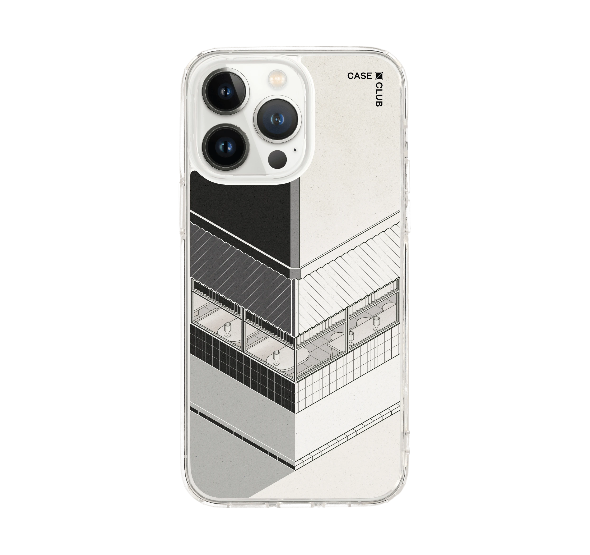 เคสใส iphone 14 pro max มุมตึกอาร์ตๆ สไตล์โมเดิร์น